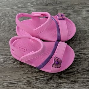 Pink Butterfly Croc Sandals